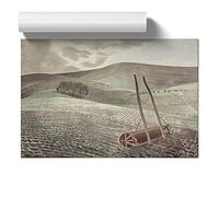 Downs In Winter By Eric Ravilious | Unframed Wall Art Print | Ready to Frame Poster | Modern Home Decor Picture | Artwork for Living Room, Bedroom, Kitchen or Office | A4 (21 Ã- 29.7 cm)