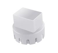 Downspout Adapter - Downspout to Drain Pipe Adapter, Universal Round to Square Gutter Connector for 2x3 and 3x4 inch Downspouts, Drain Tile Corrugated Landscape Pipe Water Gutter Use