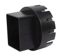 Downspout Adapter For Rain Gutters, Downpipe Connector, Eetrough Downstop Adapr 3¡± X 3¡± To Drainage Pipe For Rain Gutters, 7.6 X 10.2 Cm Black L-Shaped, Sewer Drain Connector