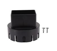 Downspout Adapter Plastic Drain Adapter Replacement Downpipe Converter Connector with Screws for Rainwater Sink and Drainage Pipe PE ABS Material Standard Size Easy Installation (Black S 2x3in)