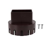 Downspout Adapter, Plastic Drain Downpipe Converter Connector with Screws (Brown S 2x3in)