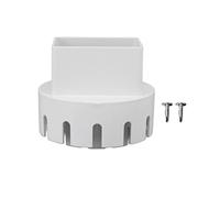 Downspout Adapter, Plastic Drain Downpipe Converter Connector with Screws (White S 2x3in)