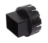 Downspout Adapter, Square to Round Downpipe Converter Connector Replacement Adapter with Screws (Black S 2x3in)