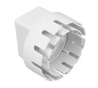Downspout Adapter, Square to Round Downpipe Converter Connector Replacement Adapter with Screws (White S 2x3in)