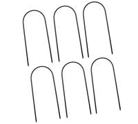 Downspout Extension Stakes for Soil and Gravel Placement | U-Shaped Metal Profile, Curved Top Positioned Over the Extension Tube, Two Ends Set Into Soil or Gravel Surfaces