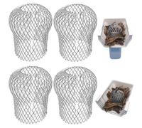 Downspout Guard, 4Pcs Downspouts Gutter Guard 3 Inch Expandable Mesh Aluminium Downspout Round Head Gutter for Preventing Blockage from Leaves, Debris, Filter