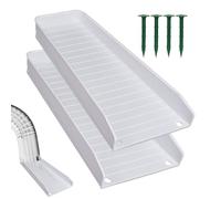 Downspout Splash Block | Water Drainage Diverter Down Spout Extender | Rain Gutter Tray Guard | Nails to Prevent Soil Erosion | Water Drainage Rain Gutter Tray Water Diverter Nails for Ground