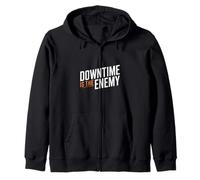 Downtime Is The Enemy Maintenance Identity Zip Hoodie