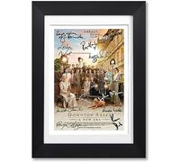 Downton Abbey A New Era Cast Signed Movie Poster Autograph A4 Photo Print Framed Memorabilia Gift 2022 Film (A4 BLACK FRAMED & MOUNTED)