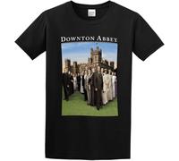 Downton Abbey Group Scene Men's T-Shirt Casual Tee Summer Fashion Tops Clothing Black