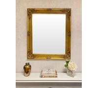 Downton Interiors Antique Gold Wood Frame Wall Mirror 73Cm