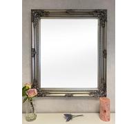 Downton Interiors Antique Silver Wood Frame Wall Mirror 73Cm