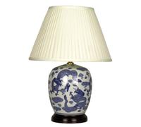 Downton Interiors Blue Dragon Oriental Chinese Ceramic Porcelain Table Lamp