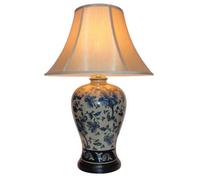 Downton Interiors Blue Floral Oriental Chinese Ceramic Porcelain Table Lamp