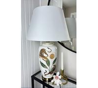 Downton Interiors Leopard Ceramic Table Lamp With Plain Shade