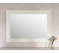 Downton Interiors Modern White Wood Framed Wall Mirror - Extra Large