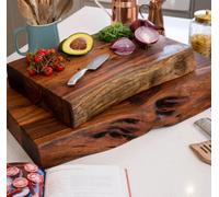 Downton Interiors Professional Chef Live Edge Acacia Wood Chopping Board - Extra Large