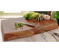 Downton Interiors Professional Chef Live Edge Acacia Wood Premium Quality Chopping Board - Extra Large (70Cm X 50Cm)