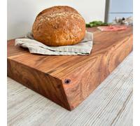 Downton Interiors Professional Chef Live Edge Acacia Wood Premium Quality Chopping Board - Large (50Cm X 30Cm)