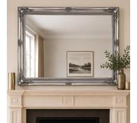 DOWNTON INTERIORS UK Extra Large Antique Style Wall Mirror, Antique Silver