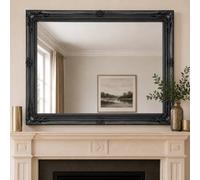 DOWNTON INTERIORS UK Extra Large Antique Style Wall Mirror, Black