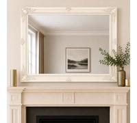 DOWNTON INTERIORS UK Extra Large Antique Style Wall Mirror, Cream