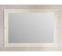 DOWNTON INTERIORS UK Extra Large Antique Style Wall Mirror - Overall Size: 42 inches x 30 inches (107cm x 76cm) (White)
