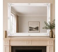 DOWNTON INTERIORS UK Extra Large Antique Style Wall Mirror, White