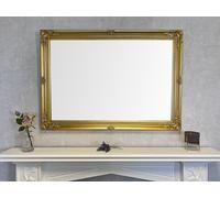 DOWNTON INTERIORS UK Extra Large Gold Antique Style Wall Mirror - Overall Size: 42 inches x 30 inches (107cm x 76cm)