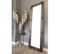 DOWNTON INTERIORS Tall Antique Silver Ornate Dressing Wall Mirror - Overall Size: 142 cm x 47 cm (56 x 18 inches)