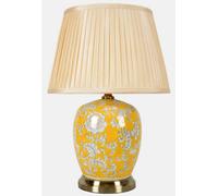Downton Interiors Yellow Floral Oriental Chinese Ceramic Porcelain Table Lamp