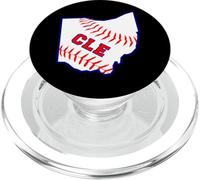 Downtown Cleveland Ohio Baseball Art CLE Love The Land Gifts PopSockets PopGrip for MagSafe