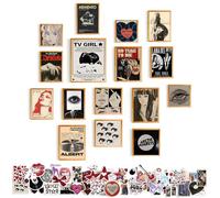 Downtown Girl Room Decor Y2K Posters for Bedroom,Retro Coquette Wall Decor,Trendy TV Girl Posters Y2K Wall Art,Rockstar Vintage Wall Art Prints 2000s Coquette Wall Collage Kit for Teen Girls