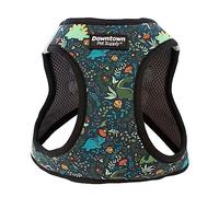 Downtown Pet Supply, Dog Harness for Large Dogs No-Pull Step in Dog Harness, Padded Mesh Dog Vest with Reflective Trim, Fastening and Buckle Strap, Dinosaur, XL