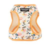Downtown Pet Supply Step-in Dog Harness for Small Dogs, Medium, Floral - Adjustable, Padded, Reflective Trim, No Pull, Buckle Strap
