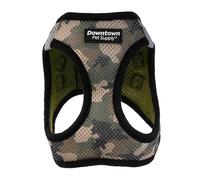 Downtown Pet Supply Step in Dog Harness for Small Dogs - No Pull, Adjustable, Camo Green - Padded Mesh Fabric, Reflective Trim, Buckle Strap