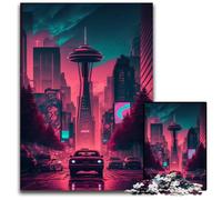 Downtown Seattle 1000Pc Adults Jigsaw Puzzle Jigsaw Puzzles for Adults Brain Challenge Gift, Educational Activity for Teenagers 26X38CM/10.23x14.96inch