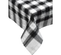 Downview's Seersucker Check Cotton Tablecloth 36 x 36 Black