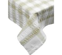 Downview's Seersucker Check Cotton Tablecloth 50 x 90 Natural