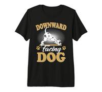 Downward Facing Dog Dalmatian Yoga Poses Meditation Premium T-Shirt