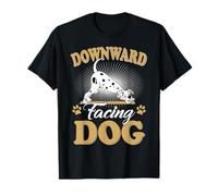 Downward Facing Dog Dalmatian Yoga Poses Meditation T-Shirt
