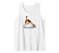 Downward Facing Human - men womens funny dog yoga Tank Top