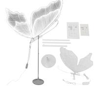 DowPie 2 Pcs Butterfly Wedding Aisle Led Lights,Lighted Butterfly For Christmas Tree,Wedding/Home Led Lighting,Standing/Hanging Dual Installation (No Hanging Wire) White-39.4in