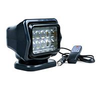 DowPie 50W LED Searchlight, Remote Control Spotlight with 10 LED Chips & Magnetic Mount, 9-32V Waterproof Lighting for Boat Truck Tractor Van Black