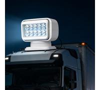 DowPie 50W Remote Control LED Searchlight, 360° Rotatable Marine Spotlight with Magnetic Base, Waterproof Spotlight for Truck Boat Off-road Lighting White