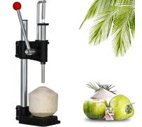 DowPie Hand Press Hole Drill for Coconut, Manual Coconut Hole Opening Machine - 22cm Height Compatibility, Safety Gloves, Fast Punch for Picnics & Juice Bars A