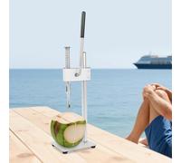 DowPie Hand Press Hole Drill for Coconut, Manual Coconut Hole Opening Machine - 22cm Height Compatibility, Safety Gloves, Fast Punch for Picnics & Juice Bars B