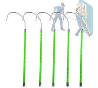 DowPie Insulated Electrical Rescue Hook,Hot Stick 10 35 110 220 KV, Safety Anti-Electrocution Rescue Hook for Fire Electrician,Portable Rescue Hook 1m*5