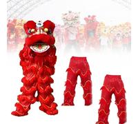 DowPie Lion Dance Costume,Lions Dance Performance Props, Fits Festival Event Performances, Promotes Sports & Leisure Activities,Waking Lion Red-Duos
