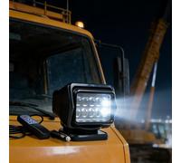 DowPie Magnetic LED Spotlight, Remote Control 360° Rotating Search Light, 9-32V Waterproof Marine Light for Boat SUV UTV Pickup Tractor Van Black